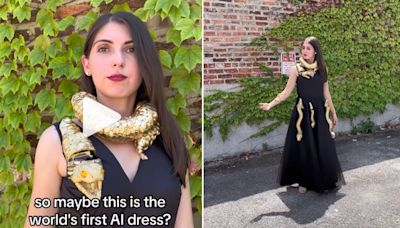 Google software engineer builds ‘world’s first AI dress’. It has snakes staring at people