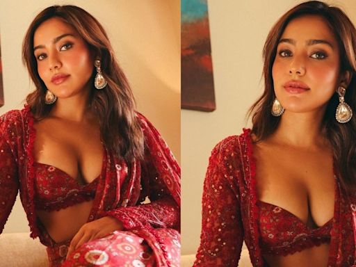 Sexy Neha Sharma Flaunts Ample Cleavage In An Elegant Red Saree; Hot Photos Go Viral - News18