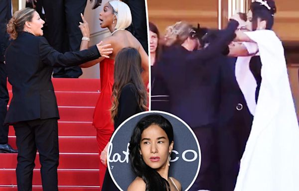 Cannes security guard scolded by Kelly Rowland gets shoved by actress Massiel Taveras in another heated incident