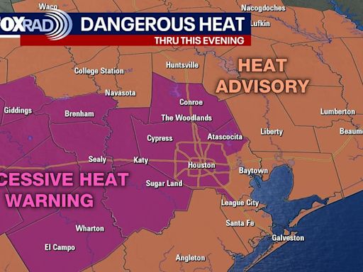 Houston weather: Excessive heat warning issued for portions of Houston-area