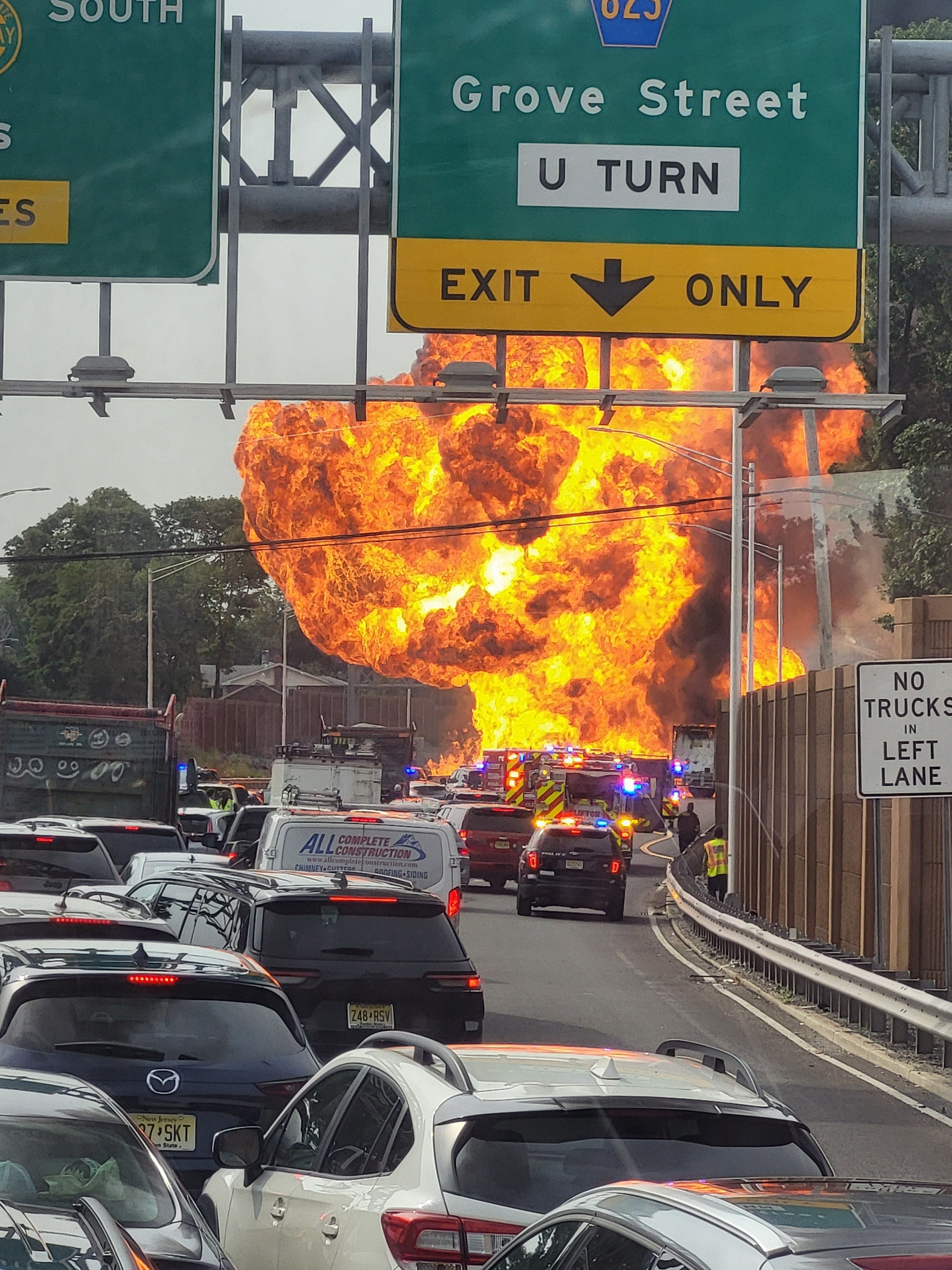 Truck explodes on Route 3 in Clifton closing all lanes and evacuating homes