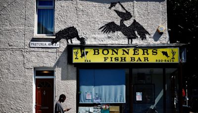 Banksy pelican artwork appears on Walthamstow fish and chip shop