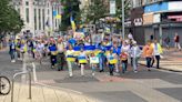 Ukrainians have called for continued support for their country in a rally