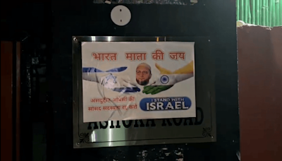 Miscreants 'vandalise' Asaduddin Owaisi's house in Delhi after 'Jai Palestine' slogan