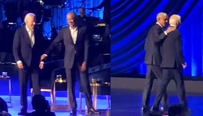 Video Of Biden Being Guided Offstage By Obama at Fundraiser Blows Up On Social Media