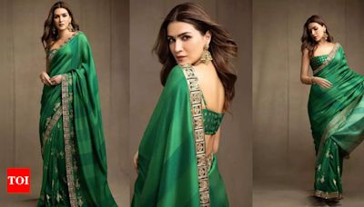 Kriti Sanon's green sari is perfect for your friend's Mehendi - Times of India