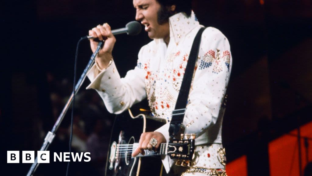 Blue suede shoes owned by Elvis Presley sell for £95k at auction