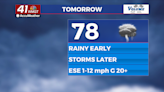 Storms return tomorrow; stay through the weekend - 41NBC News | WMGT-DT