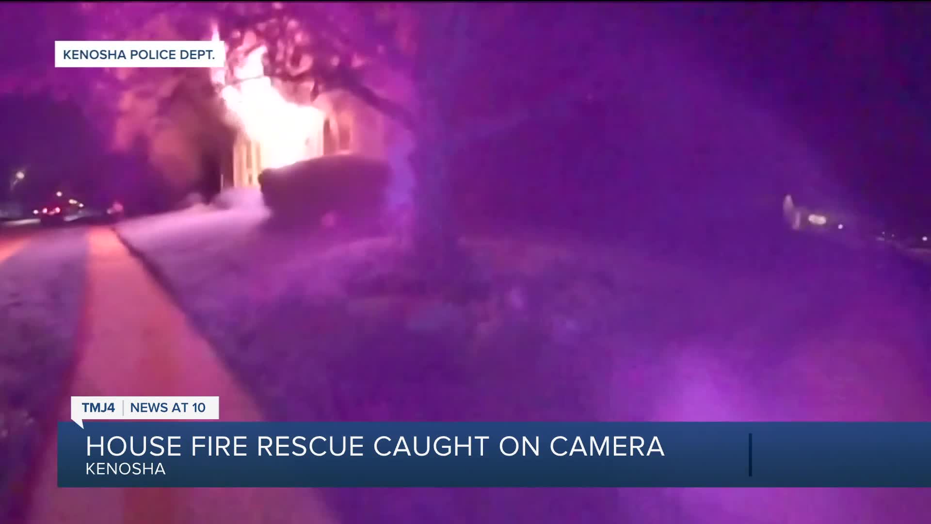 Good Samaritan, police officers save two people from burning home