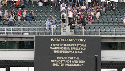 Indianapolis 500 delayed as strong storm forces fans to evacuate Indianapolis Motor Speedway