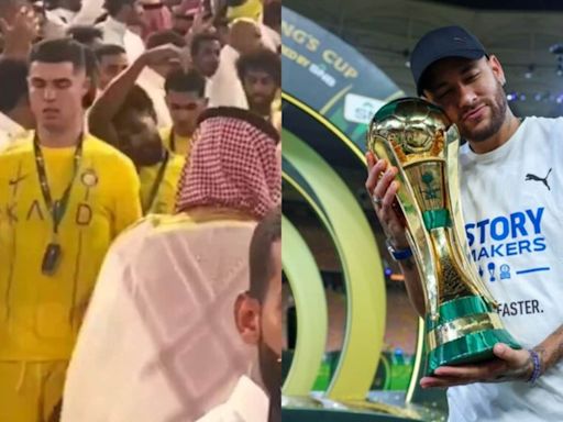 Cristiano Ronaldo taunted with 'Messi' chants as Neymar enjoys reaction from Al-Hilal fans after Kings Cup final