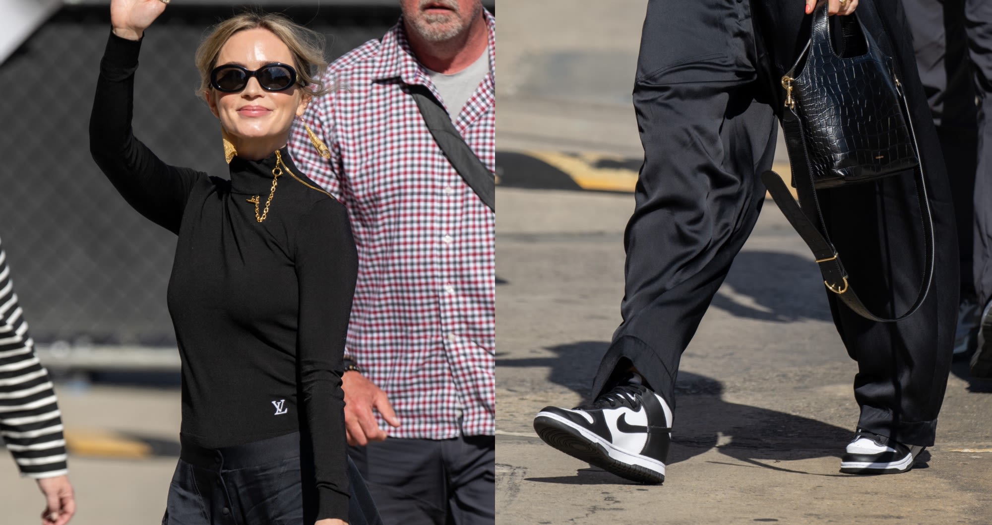 Emily Blunt Keeps It Casual in Nike Dunk Retro Sneakers Ahead of ‘Jimmy Kimmel’ Interview