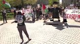 IA: DAY 1 OF 3 PRO-PALESTINE PROTESTS AT U OF IOWA