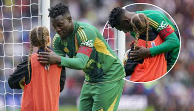 Onana's heartwarming gesture to ball girl spotted after Man Utd win over Rangers