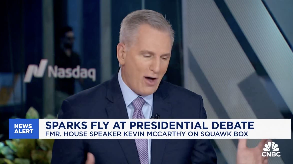 Kevin McCarthy Gets Laughs After Saying Trump ‘Controlled Himself’ at Debate