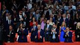 Who was in Trump's box at the first night of the RNC