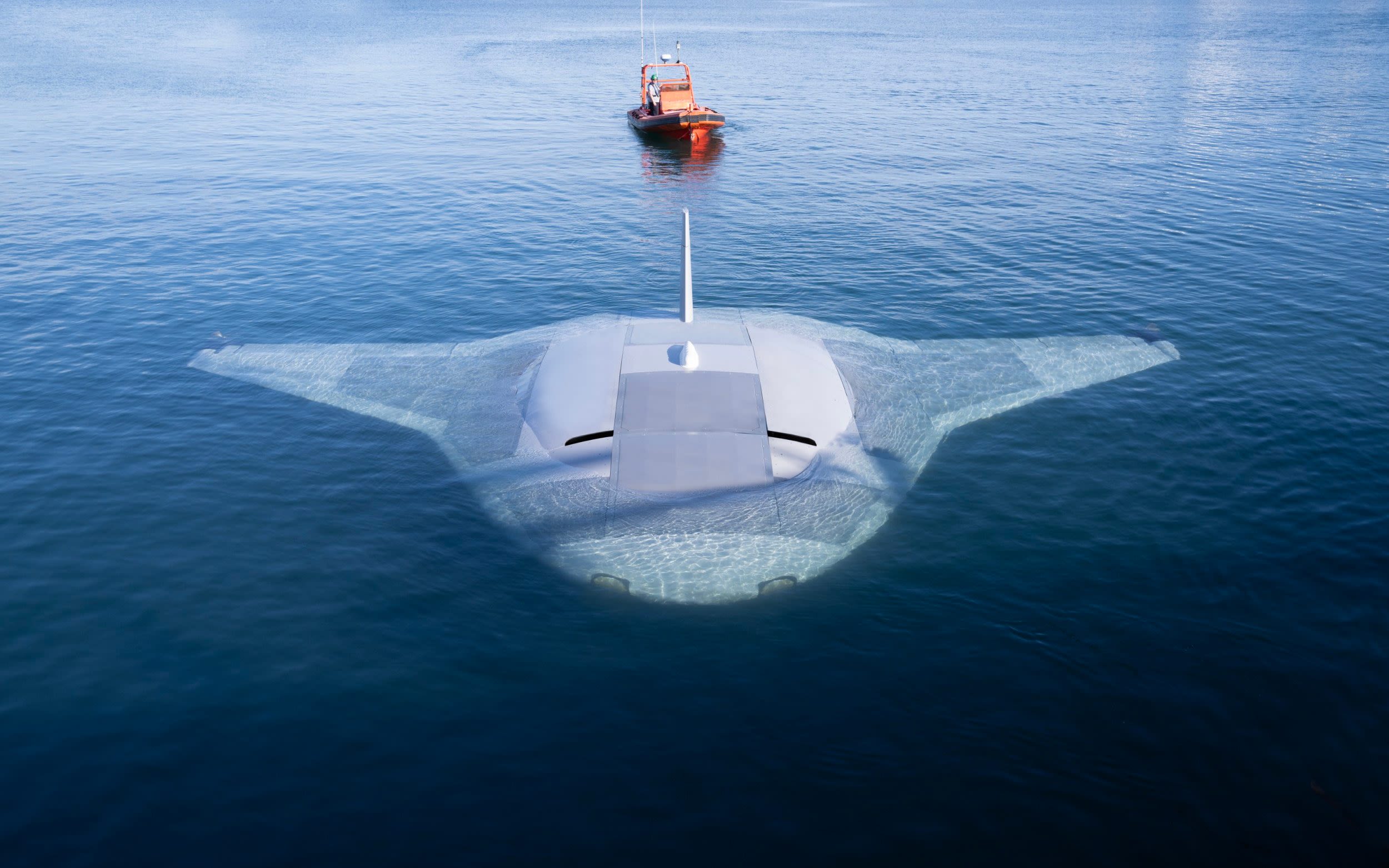 Pictured: US tests futuristic new Manta Ray underwater drone