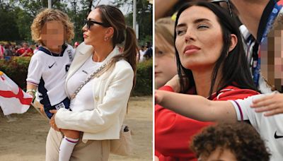 Lauryn Goodman risks running into Annie Kilner as she arrives at England game