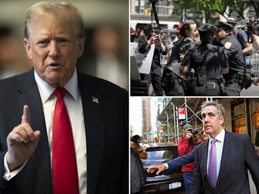 Jurors can’t trust ‘greatest liar’ Michael Cohen, Trump lawyer says — as scuffle breaks out between protesters outside hush money trial