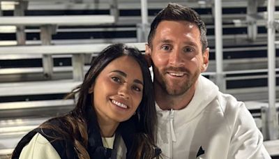 Lionel Messi y Antonela Roccuzzo mostraron su estilo veraniego en el estadio del Inter Miami y causaron furor