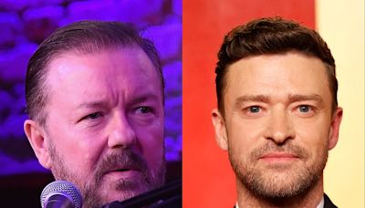 Ricky Gervais ‘brutally’ roasts Justin Timberlake over drink-driving arrest