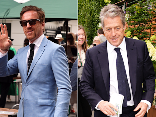 All of the celebrities in the Royal Box on Wimbledon day 12