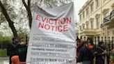 Michael Gove's London home served giant eviction notice by protesters over failure to ban section 21