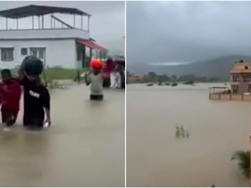 VIDEO: Lonavala Rain Traps Over 20 Tourists in Bungalows; Shivdurg Rescue Team Evacuates 15