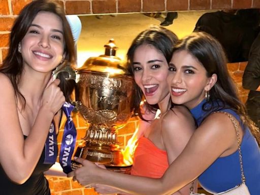 Suhana Khan, Ananya Panday, Shanaya Kapoor Dish Out BFF Goals As They Pose With IPL Trophy, Post KKR’s...