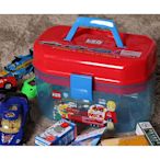 兒童 玩具收納箱 塑膠 日式 透明帶蓋儲物箱 卡通手提 整理箱盒（請注意運輸方式請參考詳情頁）