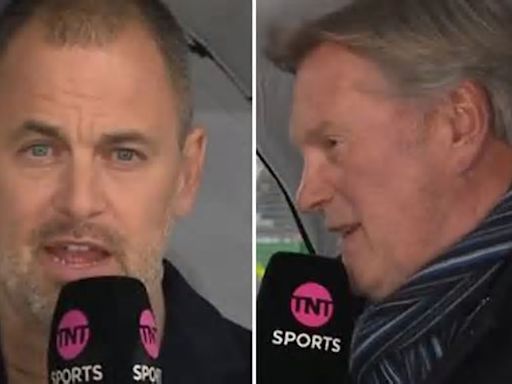 Joe Cole apologises to Glenn Hoddle TWICE live on TNT Sports as pair aim jabs at each other over Spurs West Ham rivalry