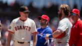 Benches clear after Bryce Harper takes close pitches in Phillies’ heated 6-1 win over Giants