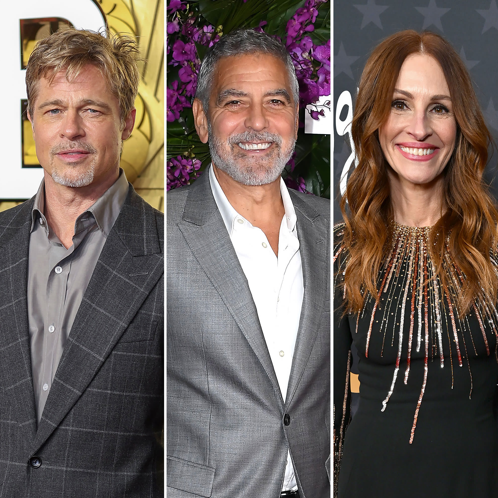 George Clooney and Julia Roberts Texted Brad Pitt Pics From a Helicopter — But He ‘Didn’t Want ‘Em’