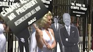 Marilyn Monroe drag queens call for climate action