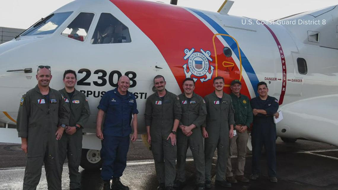 Coast Guard from Corpus Christi helps in damage assessment following Hurricane Beryl