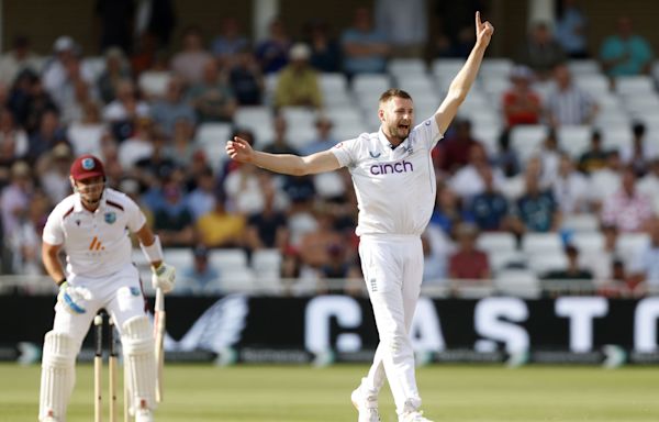 England lose three late wickets after Gus Atkinson helps peg back West Indies