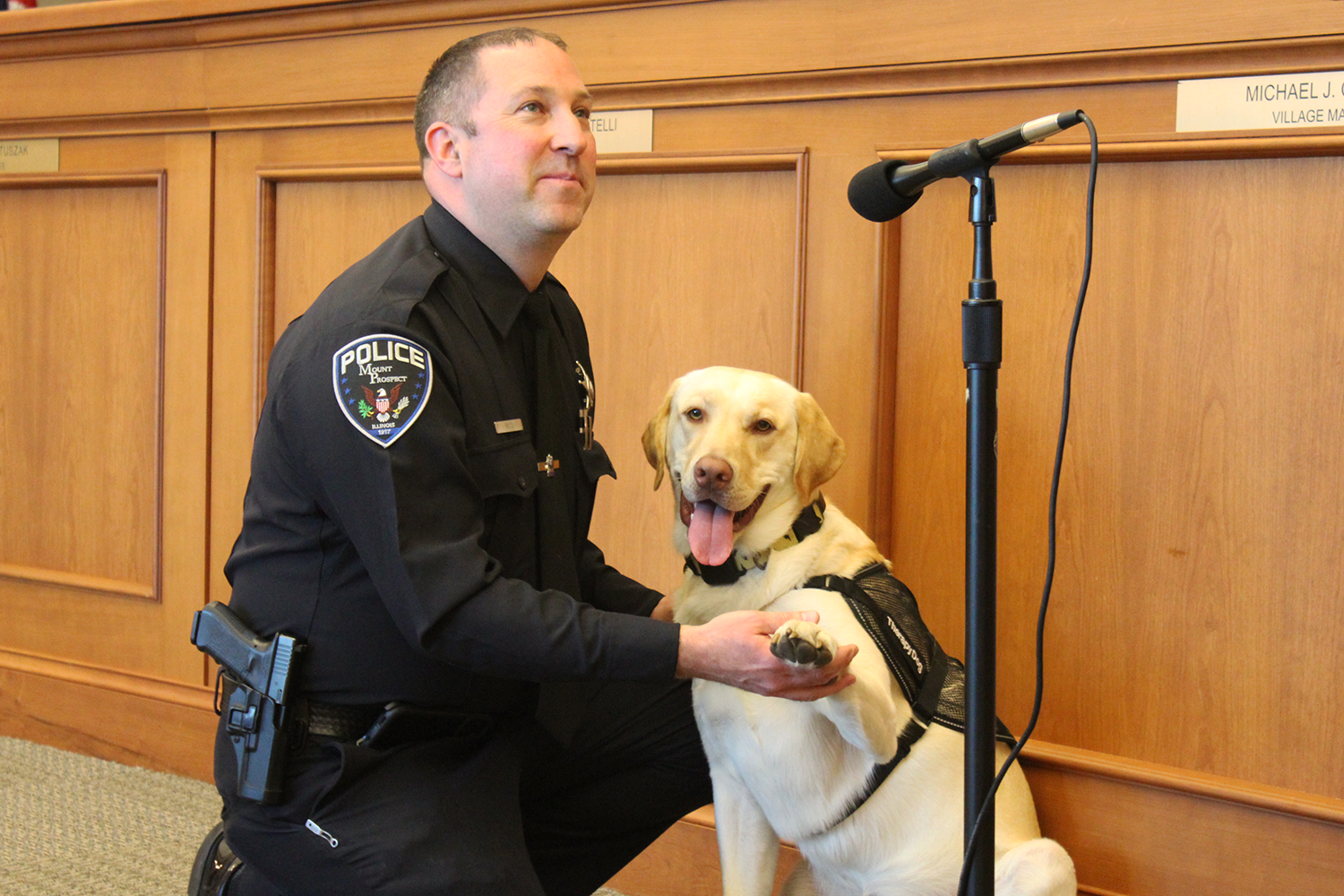 Mount Prospect Police Swear-In Department’s First Therapy Dog - Journal & Topics Media Group
