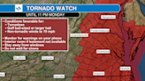 Tornado Watch for much of Virginia on Monday evening