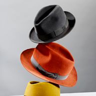 A soft felt hat with a creased crown and a brim that can be turned up or down. Typically made of wool or fur felt. Often worn as a fashion accessory, especially by men.