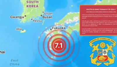 Terremoto de 7.1 en Japón no generará tsunami en el Perú, informó la Marina de Guerra