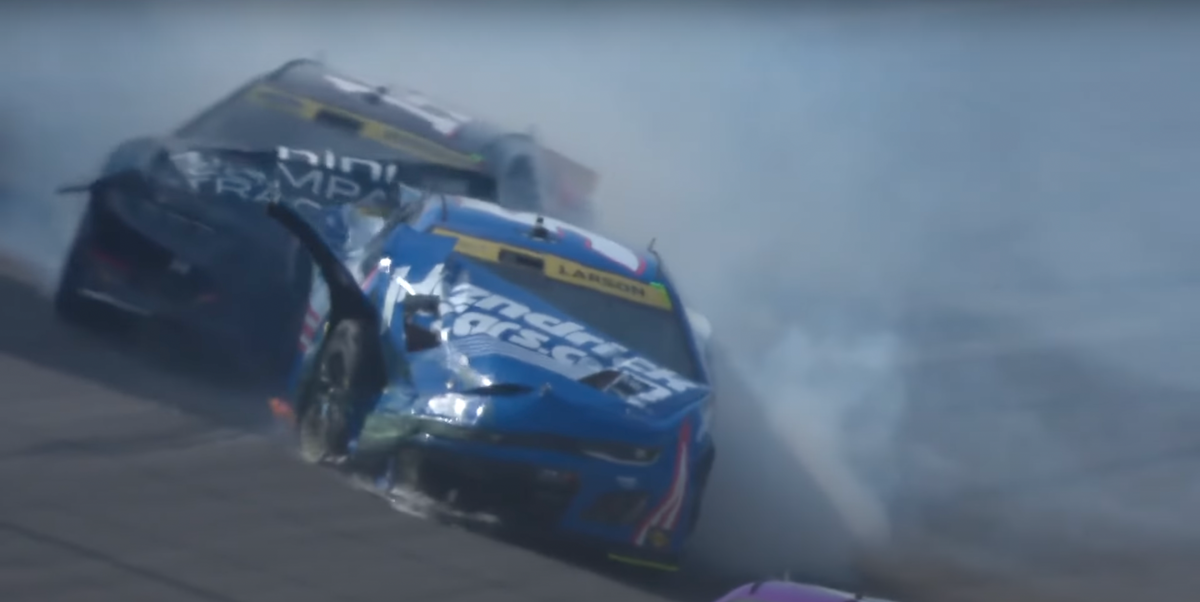 Kyle Larson Unsure What Caused Race-Ending Crash at Atlanta, Fellow Playoff Driver Affected