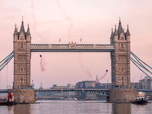 24 Canon cameras capture world's first wingsuit flight through London's iconic Tower Bridge