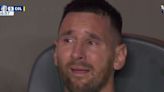 Lionel Messi y el llanto desconsolado por tener que salir en la final entre Argentina y Colombia