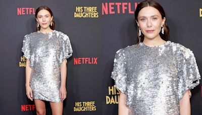 Elizabeth Olsen Shimmers in ‘Recycled Aluminum’ Stella McCartney Minidress for ‘His Three Daughters’ Red Carpet Premiere