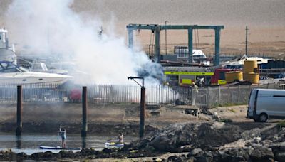 Fire breaks out at boatyard