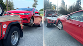 Allegedly impaired driver crashes into Hwy 400 guardrail, keeps driving