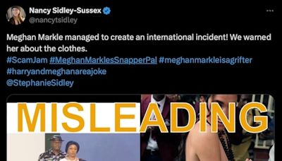 Online post, media misleadingly claim Nigeria’s first lady criticised Meghan’s choice of clothes