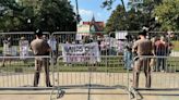 DeSantis' University of Florida press conference met with chanting pro-Palestinian protesters