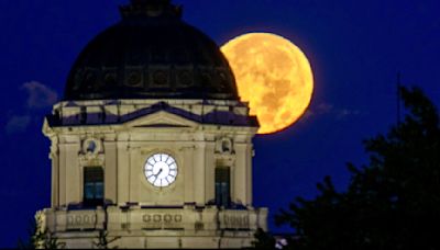 The Strawberry Full Moon of 2024 rises near the June solstice with an Antares encounter