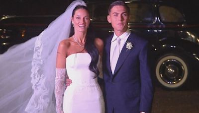 Paulo Dybala y Oriana Sabatini ya son marido y mujer: el look de los novios con sello italiano